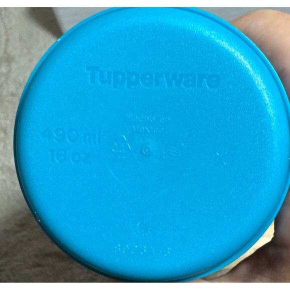 NEW TUPPERWARE 16oz ECO TO GO CUP Reusable Hot or Cold Beverages Blue Aqua - Picture 5 of 8